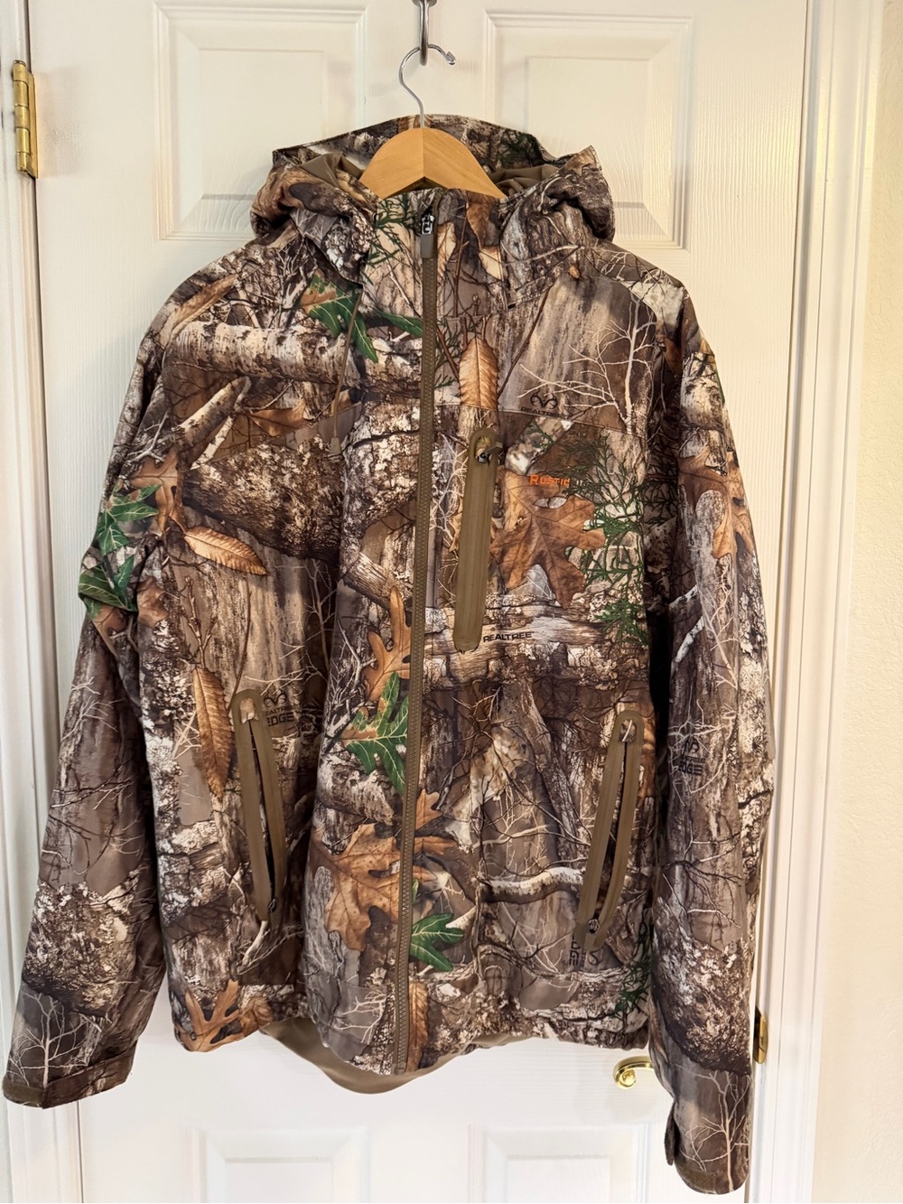 Realtree Camo Hooded Performance Jacket - Brown/Green